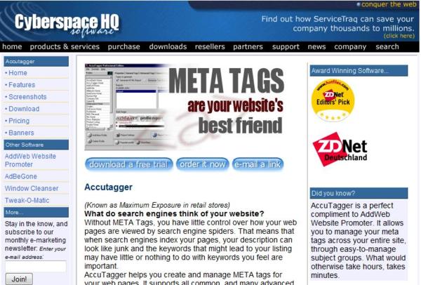 META Tag management made easy with Accutagger
